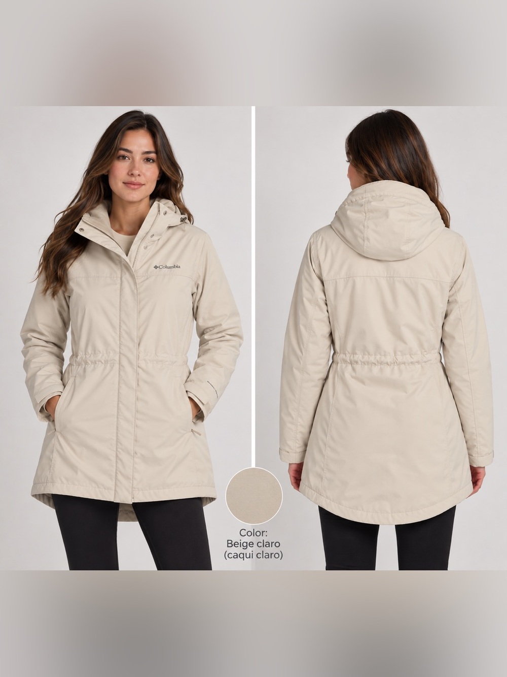 Columbia Hikebound II Long Insulated Omni-Heat Omni-Tech Jacket White XL